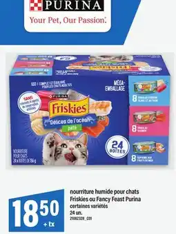 Maxi NOURRITURE HUMIDE POUR CHATS FRISKIES OU FANCY FEAST PURINA, 24 un offer