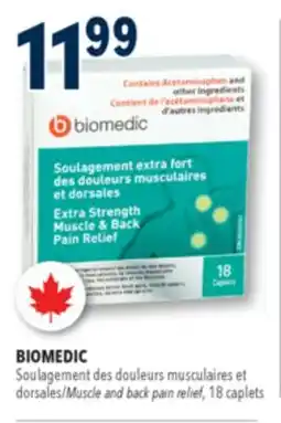 Familiprix BIOMEDIC Muscle and back pain relief, 18caplets offer