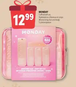 Familiprix MONDAY, Gift set, Hydratation Moisturizing hair and body, 5 pieces offer