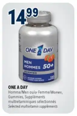 Familiprix ONE A DAY, Women or Men, Gummies, Selected multivitamin supplements offer