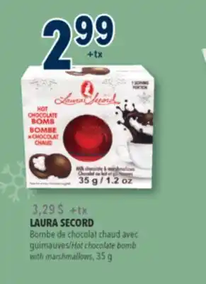 Familiprix LAURA SECORD, Hot chocolate bomb with marshmallows, 35 g offer
