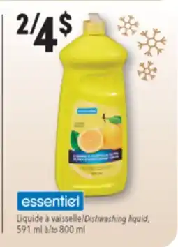Familiprix ESSENTIEL, Dishwashing liquid, 591 ml to 800 ml offer
