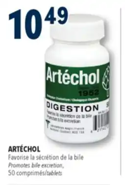 Familiprix ARTÉCHOL, Promotes bile excretion, 50 tablets offer