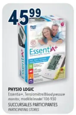 Familiprix PHYSIO LOGIC, Essentia+, Blood pressure monitor, model 106-930 offer