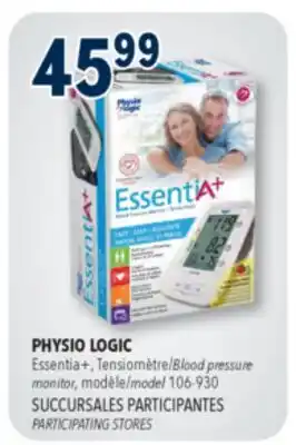 Familiprix PHYSIO LOGIC, Essentia+, Blood pressure monitor, model 106-930 offer