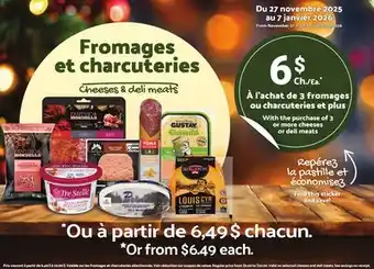 Marché Bonichoix Cheeses & deli meats offer