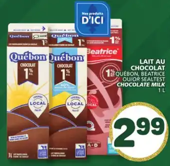 Marché Bonichoix QUÉBON, BEATRICE OR SEALTEST CHOCOLATE MILK offer