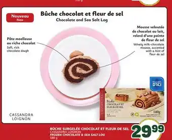 Marché Bonichoix CASSANDRA LOIGNON FROZEN CHOCOLATE & SEA SALT LOG offer