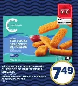 Marché Bonichoix COMPLIMENTS FROZEN BREADED FISH STICKS OR FISH IN TEMPURA BATTER offer