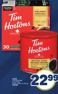 Marché Bonichoix TIM HORTONS K-CUP (30), MOULU (825 or 875 g) COFFEE offer