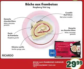 Marché Bonichoix RICARDO FROZEN RASPBERRY YULE LOG offer