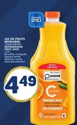 Marché Bonichoix COMPLIMENTS REFRIGERATED FRUIT JUICE offer