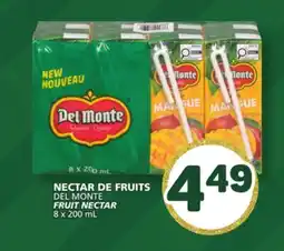 Marché Bonichoix DEL MONTE FRUIT NECTAR offer