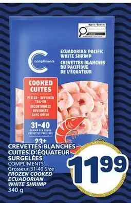 Marché Bonichoix COMPLIMENTS FROZEN COOKED ECUADORIAN WHITE SHRIMP offer