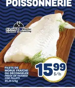 Marché Bonichoix FRESH OR THAWED COD FILLETS offer