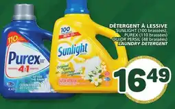 Marché Bonichoix SUNLIGHT (100 brassées), PUREX (110 brassées) OR PERSIL (48 brassées) LAUNDRY DETERGENT offer