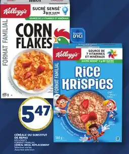Marché Bonichoix KELLOGG'S FORMAT FAMILIAL CEREAL MEAL REPLACEMENT offer