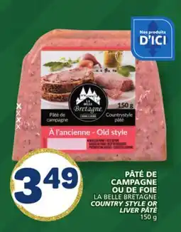 Marché Bonichoix LA BELLE BRETAGNE COUNTRY STYLE OR LIVER PÂTÉ offer
