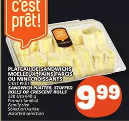 Marché Bonichoix C'EST PRÊT! SANDWICH PLATTER, STUFFED ROLLS OR CRESCENT ROLLS offer