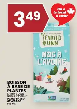 Rachelle-Bery Grocery EARTH'S OWN NOG À L'AVOINE PLANT-BASED BEVERAGE offer