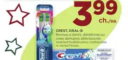 Proxim CREST, ORAL-B Selected toothbrushes, toothpastes or dental flosses offer