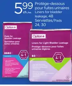 Proxim OPTION+ Liners for bladder leakage offer