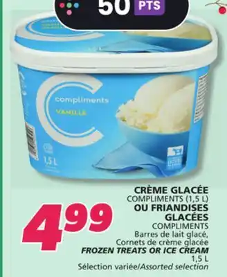 IGA COMPLIMENTS FROZEN TREATS OR ICE CREAM offer
