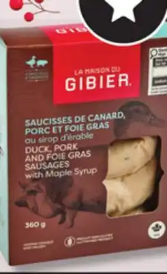 IGA LA MAISON DU GIBIER FROZEN SAUSAGES offer
