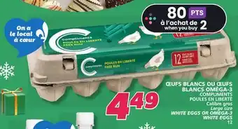 IGA COMPLIMENTS Large size WHITE EGGS offer