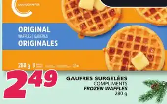 IGA COMPLIMENTS FROZEN WAFFLES offer