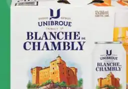 IGA UNIBROUE BLANCHE DE CHAMBLY BEER offer