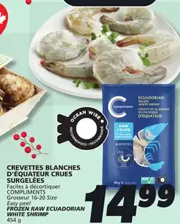 IGA COMPLIMENTS FROZEN RAW ECUADORIAN WHITE SHRIMP offer