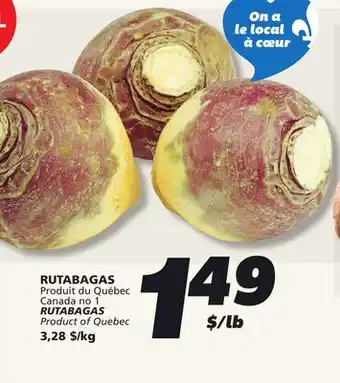 IGA RUTABAGAS offer