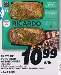 IGA RICARDO FRESH SEASONED PORK TENDERLOINS offer