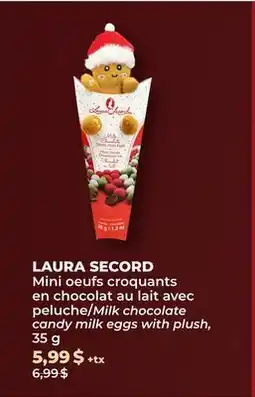 Familiprix LAURA SECORD Milk chocolate candy milk eggs with plush offer