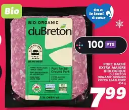 IGA DU BRETON ORGANIC GROUND EXTRA LEAN PORK offer
