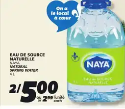 IGA NAYA NATURAL SPRING WATER offer