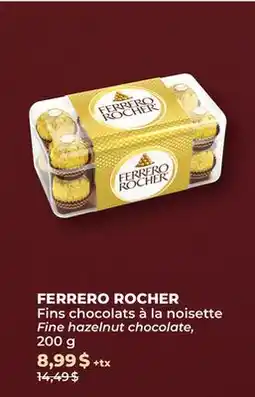 Familiprix FERRERO ROCHER, Fine hazelnut chocolate, 200 g offer