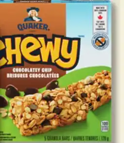IGA QUAKER CHEWY, DIPPS GRANOLA BARS offer