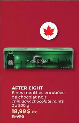 Familiprix AFTER EIGHT, Thin dark chocolate mints, 2 x 200 g offer