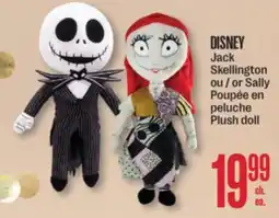 Jean Coutu DISNEY Jack Skellington or Sally Plush doll offer