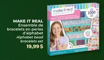 Familiprix MAKE IT REAL Alphabet bead bracelets set offer