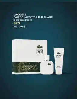 Familiprix LACOSTE EAU DE LACOSTE L.12.12 BLANC 2 pieces offer