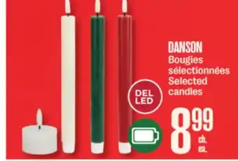 Jean Coutu DANSON Selected candles offer