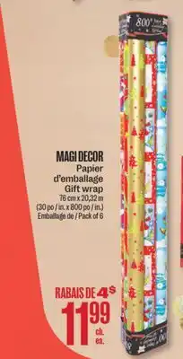 Jean Coutu MAGI DECOR Gift wrap offer