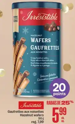 Jean Coutu IRRESISTIBLE Hazelnut wafers offer