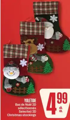 Jean Coutu YULETIDE Selected 3D Christmas stockings offer