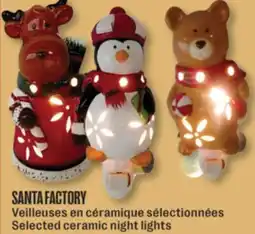 Jean Coutu SANTA FACTORY Selected ceramic night lights offer
