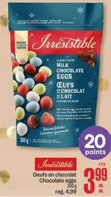 Jean Coutu Irresistable Chocolate eggs offer