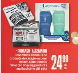 Jean Coutu PRORASO, ALGEMARIN Selected shaving products and bathtime gift sets offer